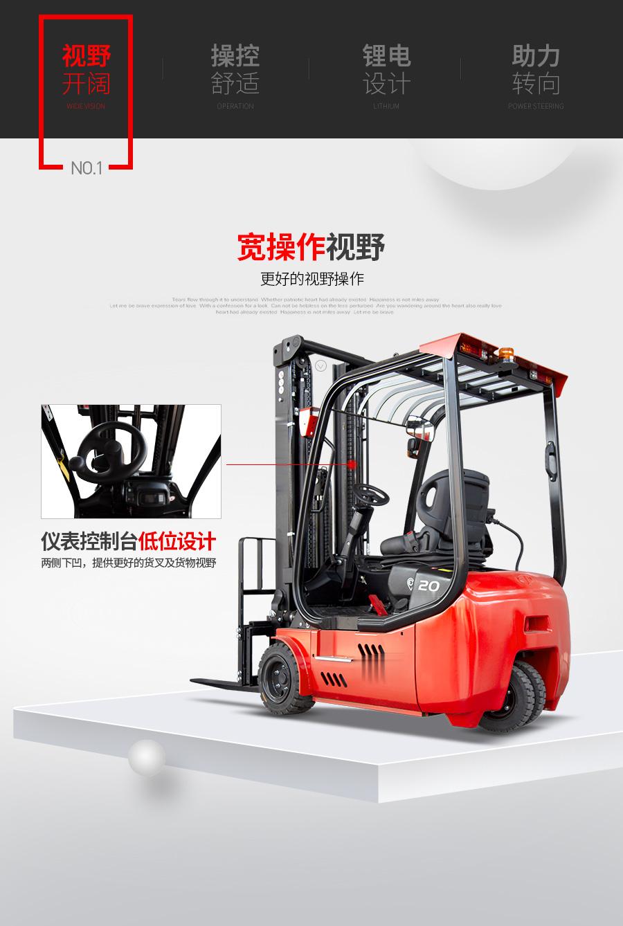 CPD18/20L2 1.8/2.0吨三支点锂电叉车(图3)